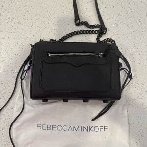 Rebecca Minkoff Black Crossbody Bag with Silver Accents